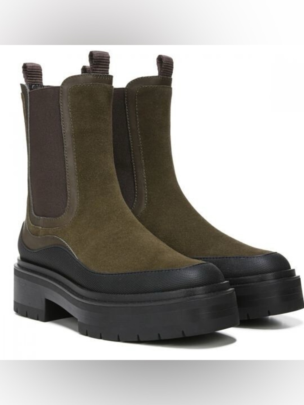 Sam Edelman Olive Suede Platform Chelsea Boots NWOT